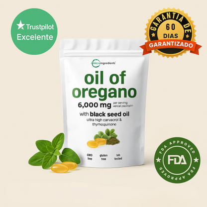 Aceite de Orégano + Aceite de Semilla Negra | 60 Cápsulas